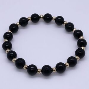 NWT Wool + Pepper Mens Beaded Bracelet - Gold